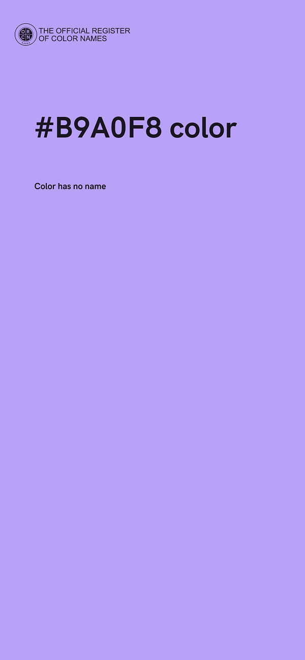 #B9A0F8 color image
