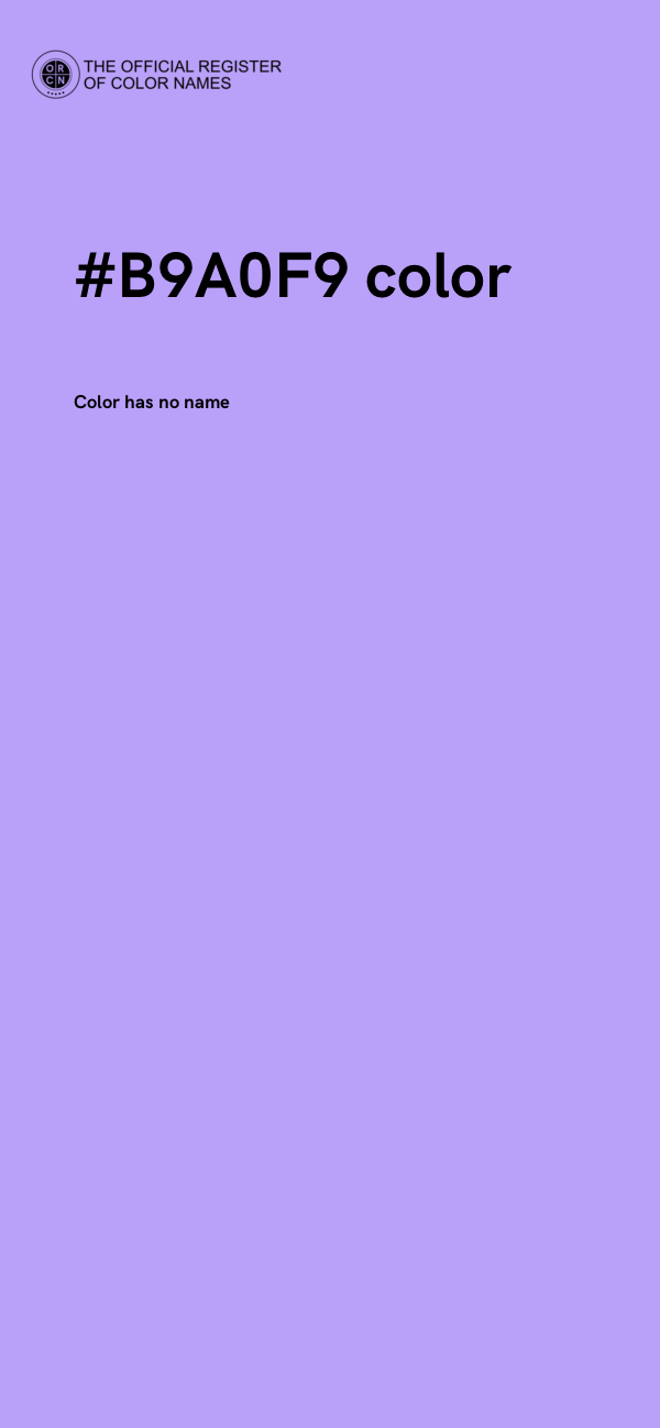 #B9A0F9 color image