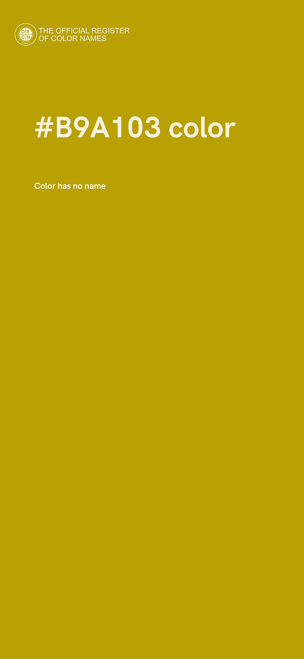 #B9A103 color image