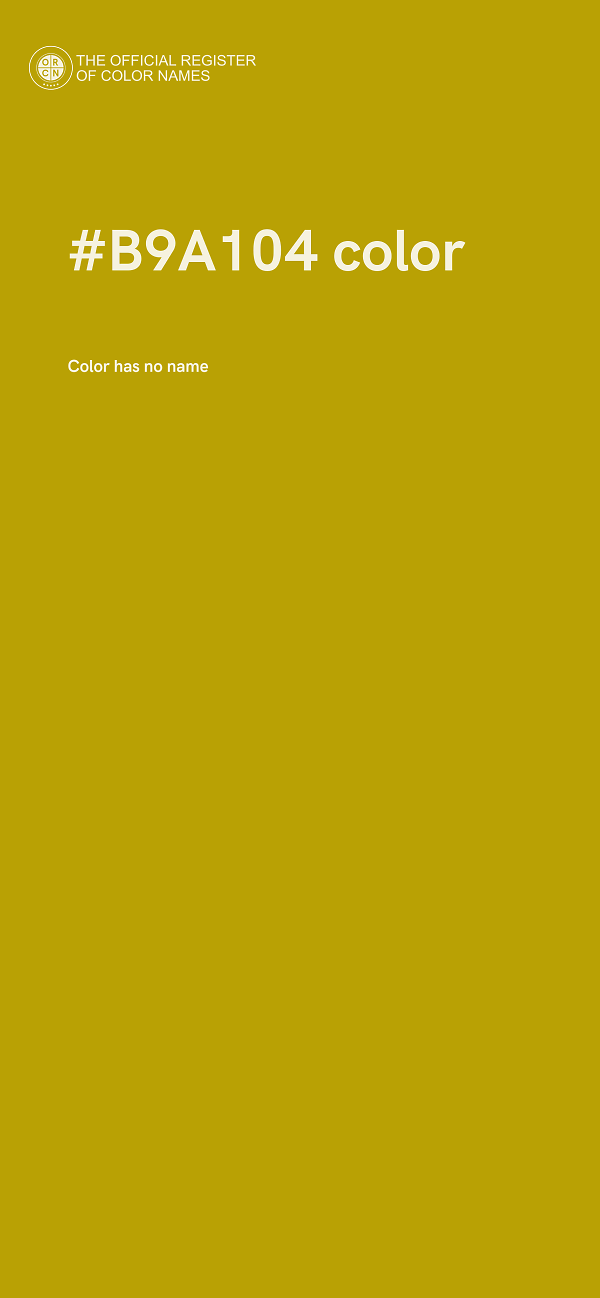 #B9A104 color image