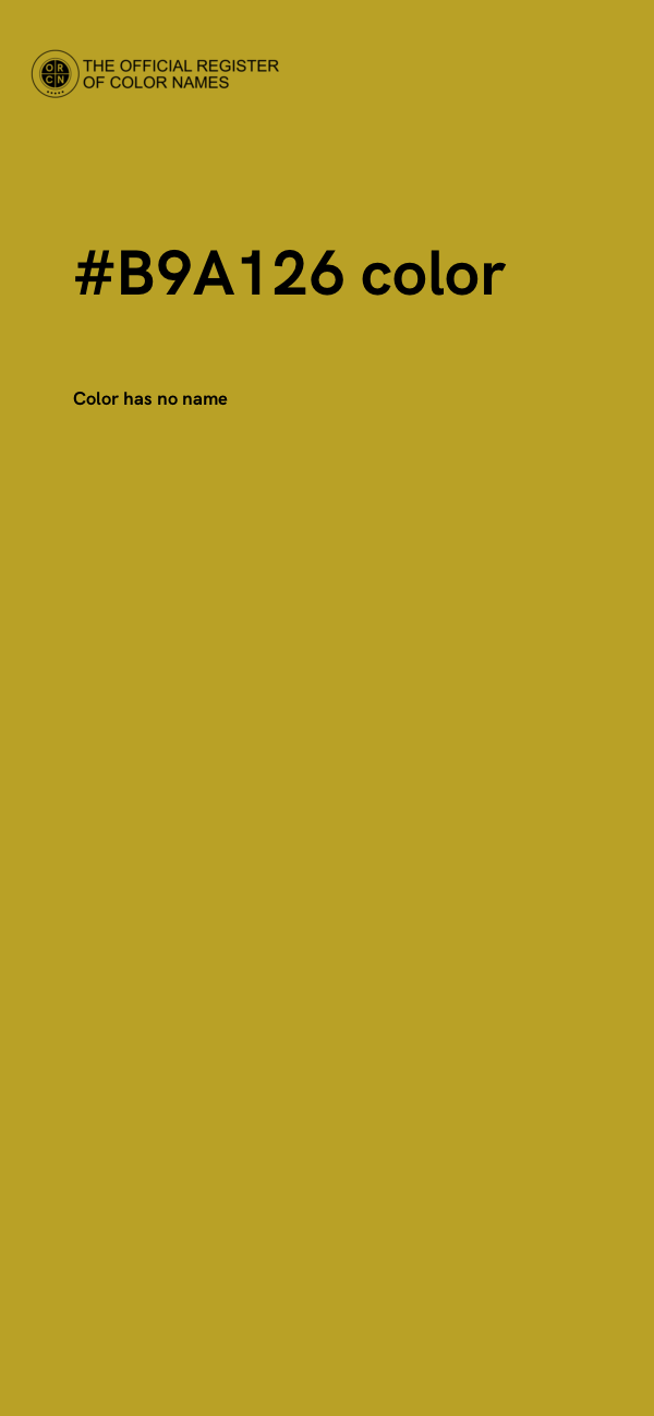 #B9A126 color image