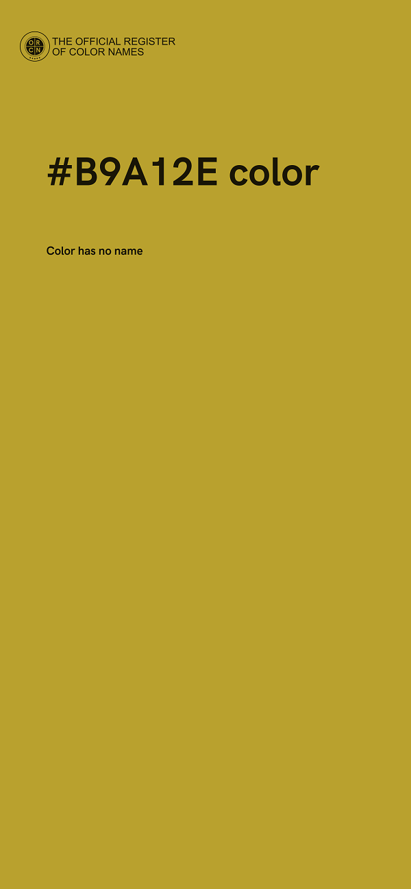 #B9A12E color image
