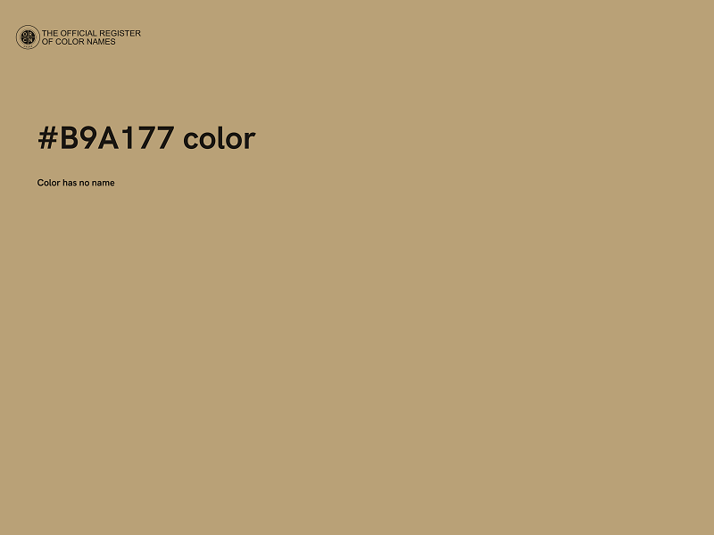 #B9A177 color image