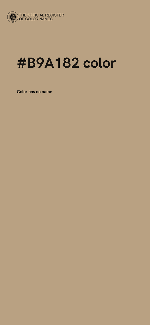 #B9A182 color image