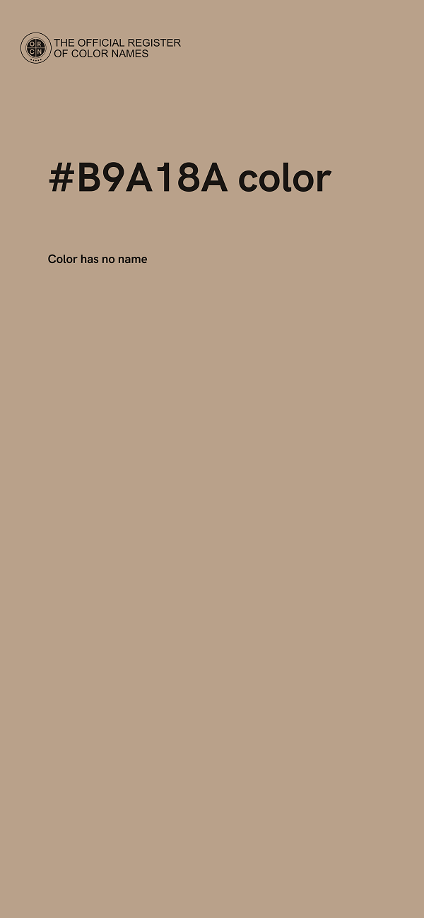#B9A18A color image