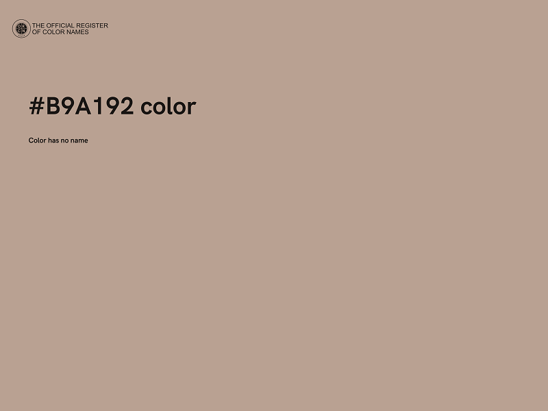 #B9A192 color image