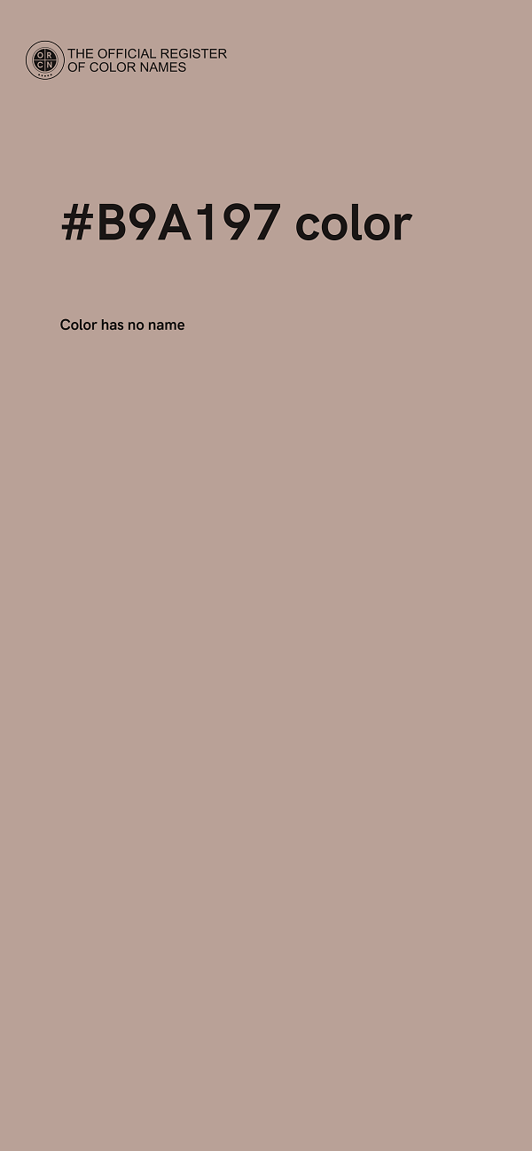 #B9A197 color image