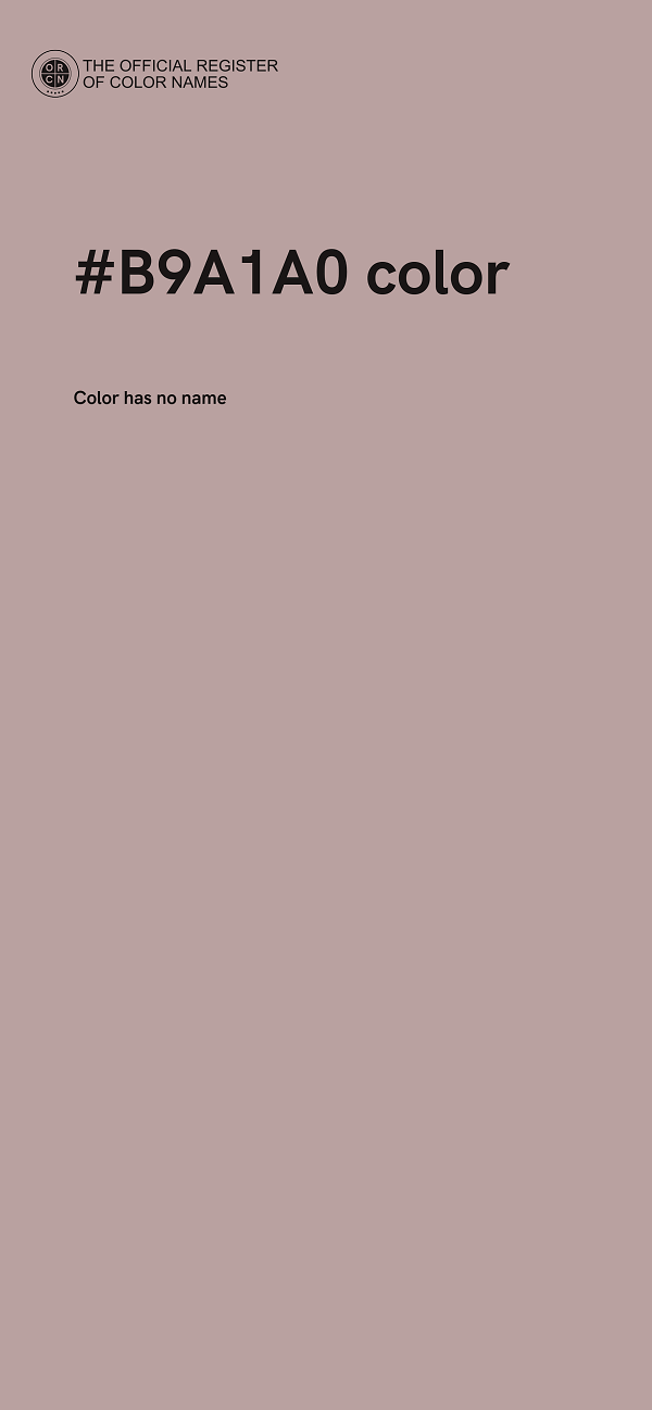 #B9A1A0 color image