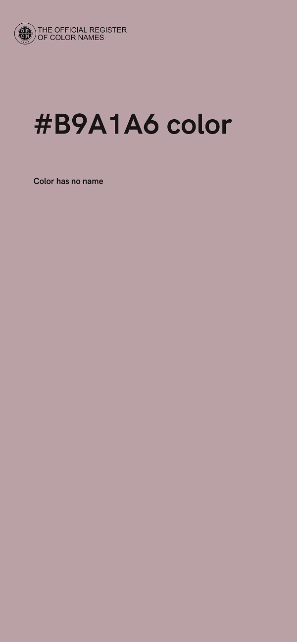 #B9A1A6 color image