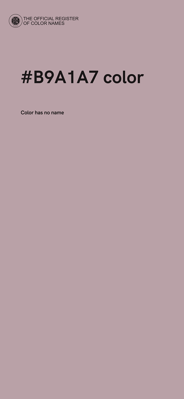 #B9A1A7 color image
