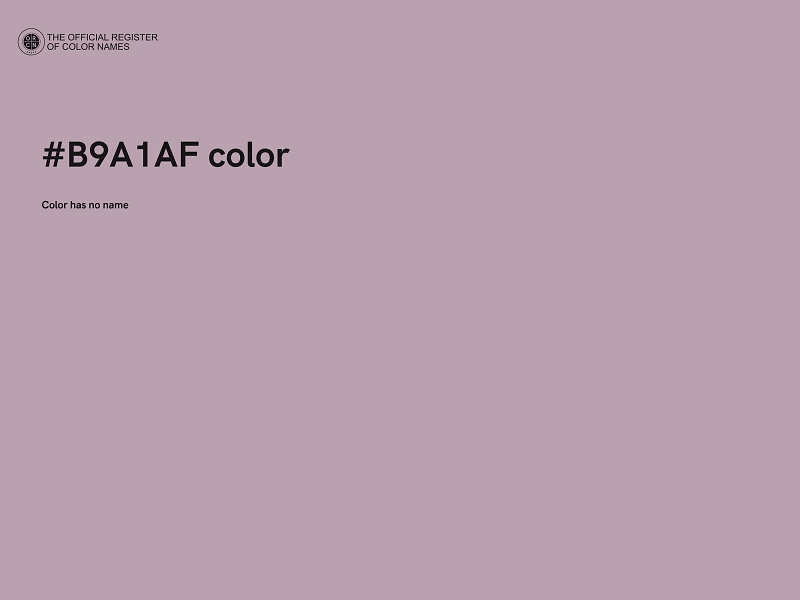 #B9A1AF color image