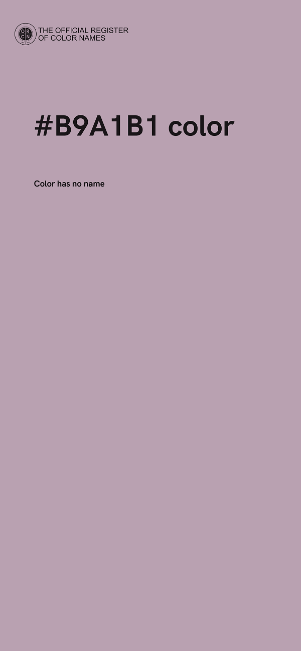 #B9A1B1 color image