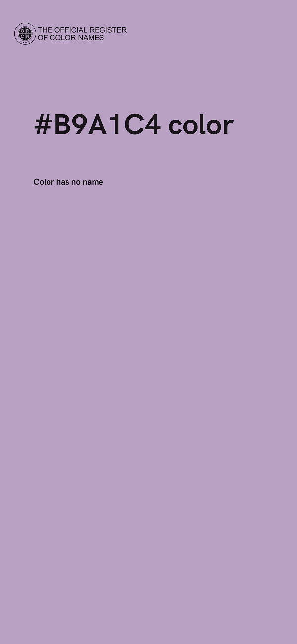 #B9A1C4 color image