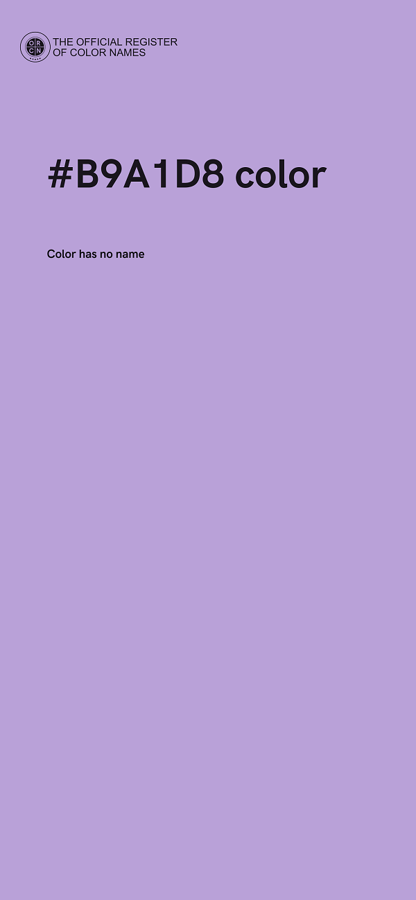 #B9A1D8 color image