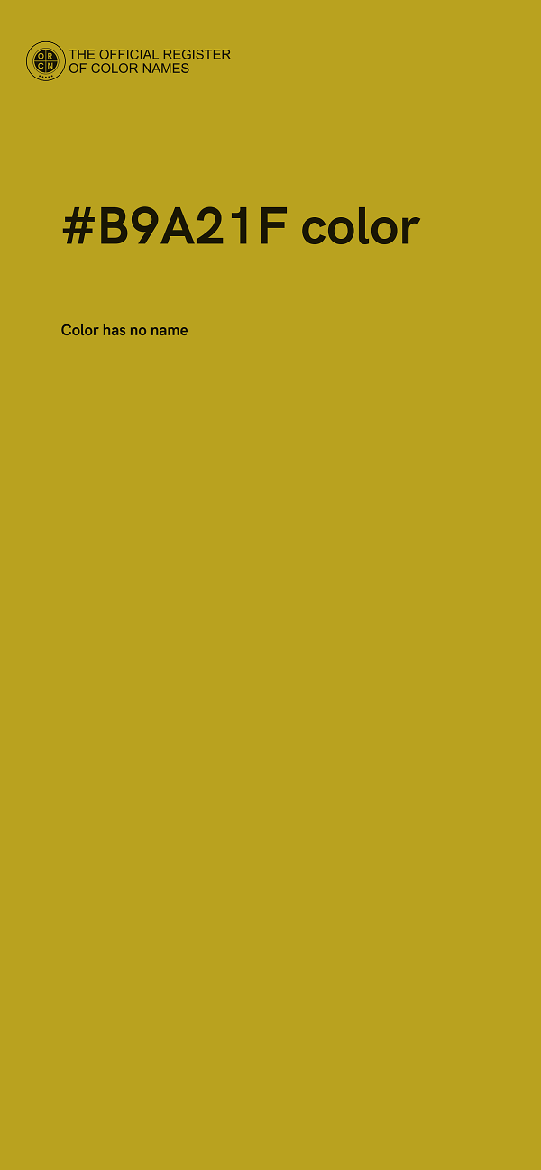 #B9A21F color image