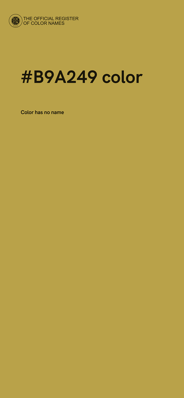 #B9A249 color image