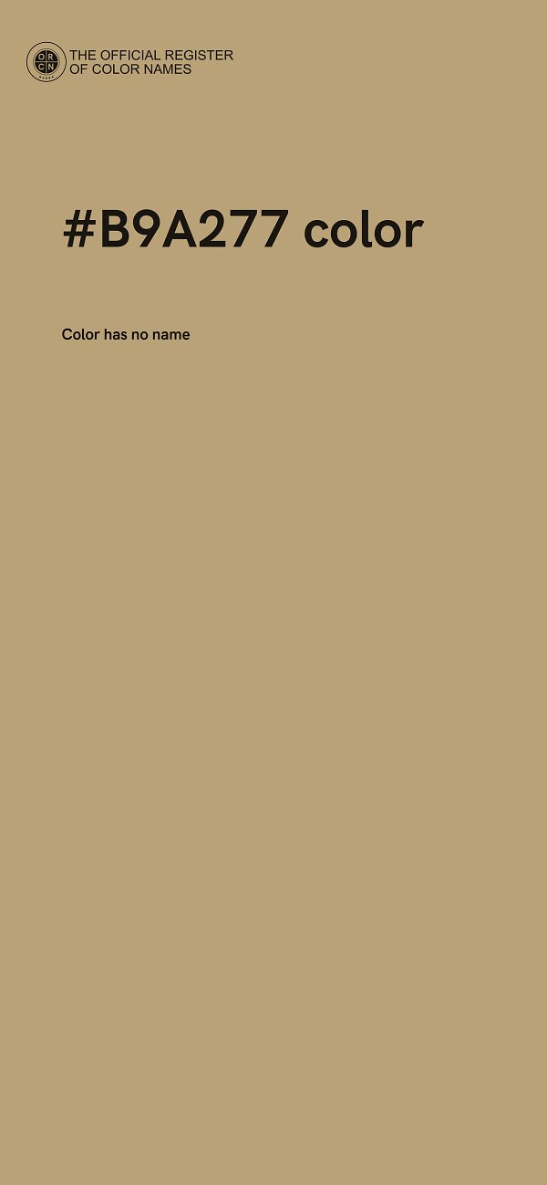 #B9A277 color image