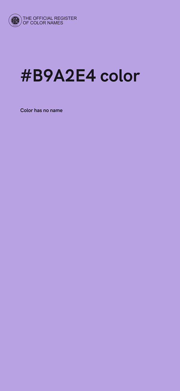 #B9A2E4 color image