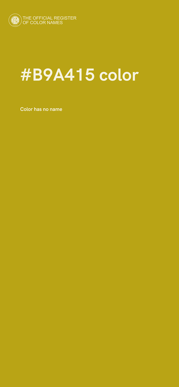 #B9A415 color image