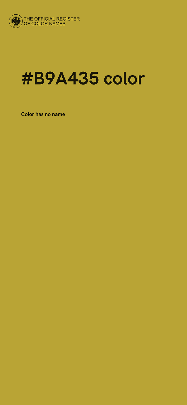 #B9A435 color image