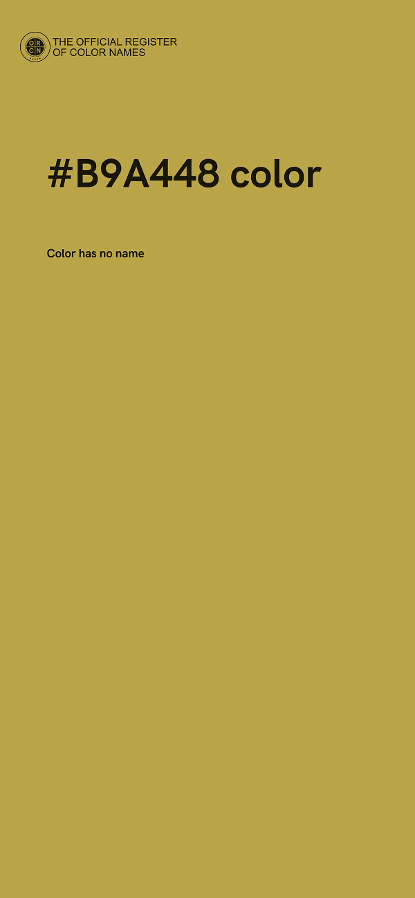 #B9A448 color image