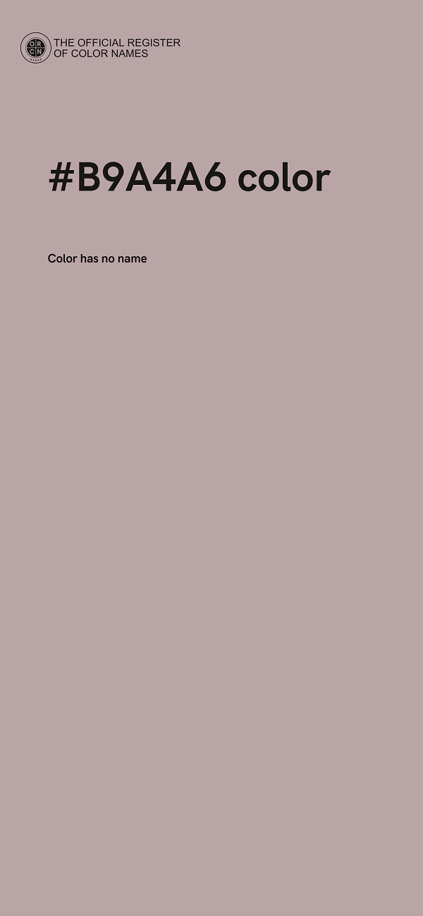 #B9A4A6 color image