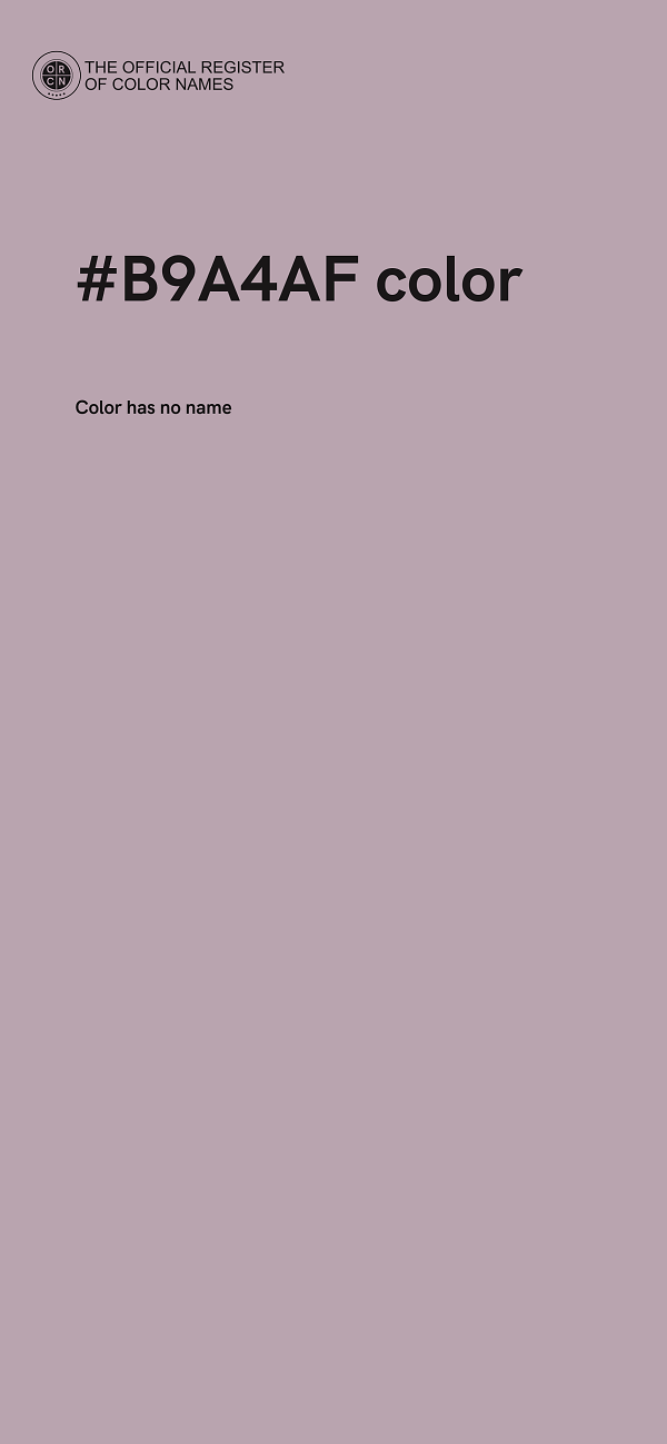 #B9A4AF color image