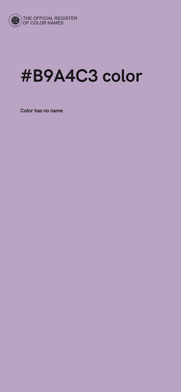 #B9A4C3 color image