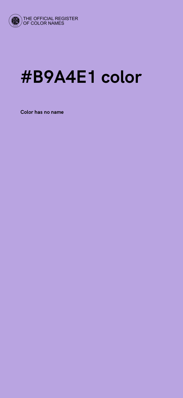 #B9A4E1 color image