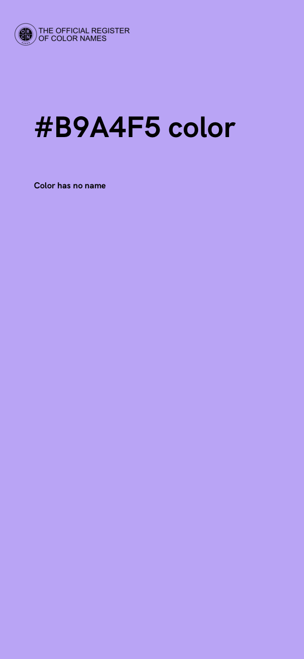 #B9A4F5 color image