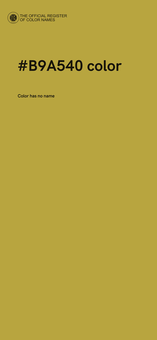#B9A540 color image