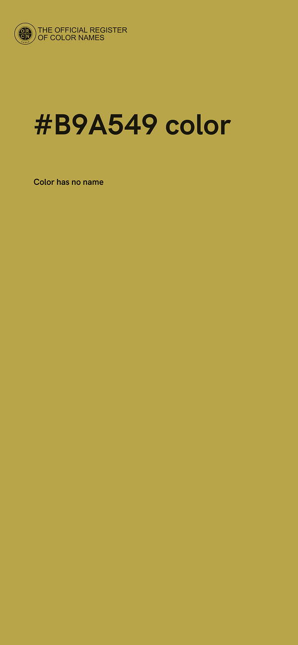 #B9A549 color image