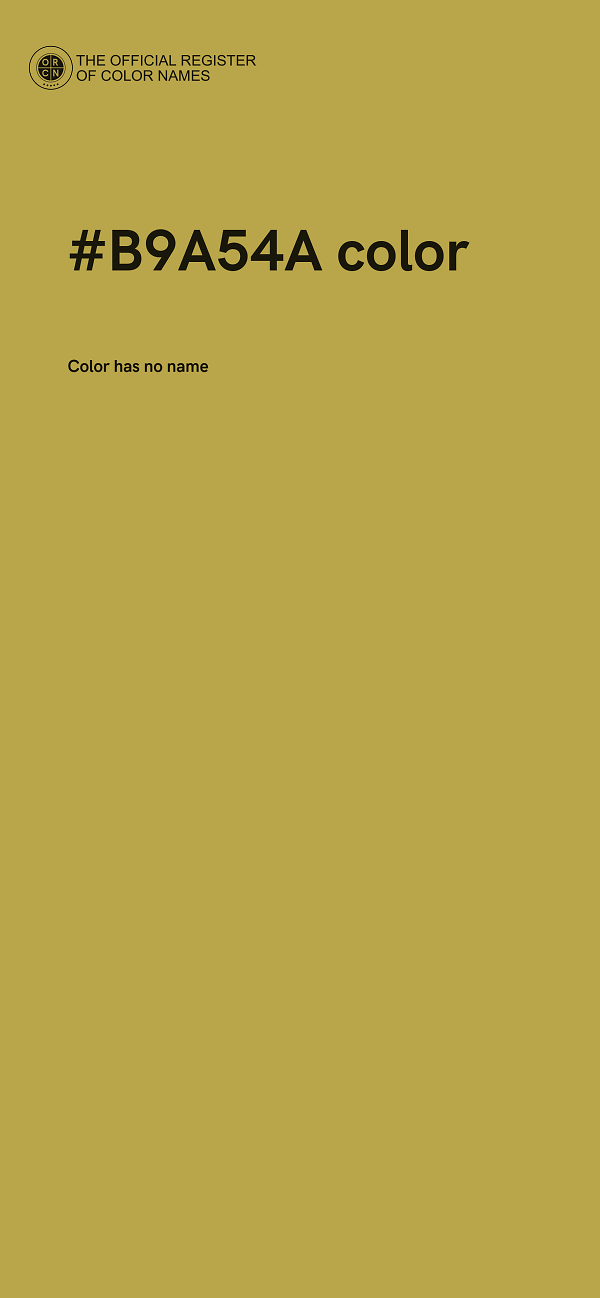#B9A54A color image