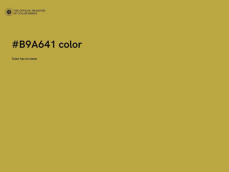 #B9A641 color image