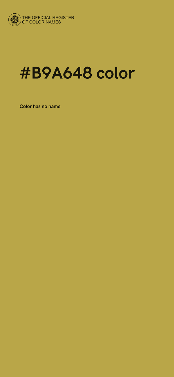 #B9A648 color image