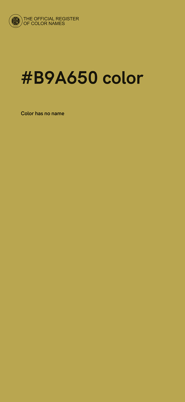 #B9A650 color image