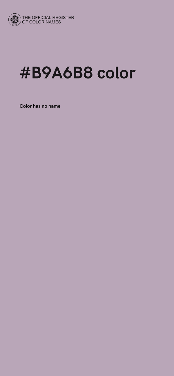 #B9A6B8 color image