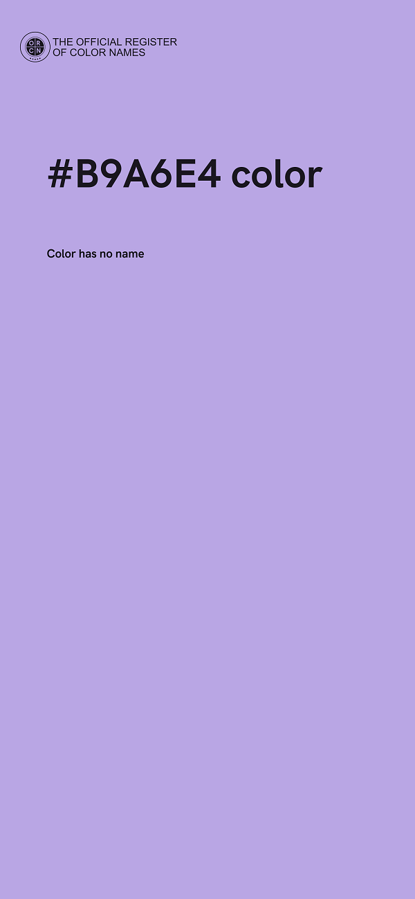 #B9A6E4 color image