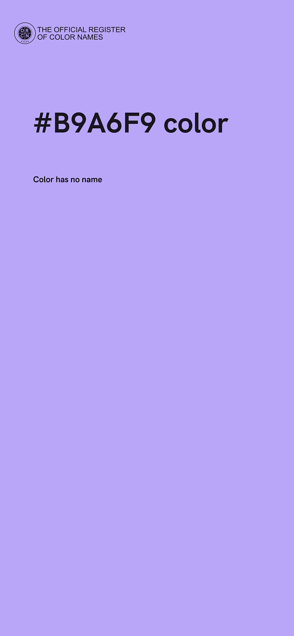 #B9A6F9 color image