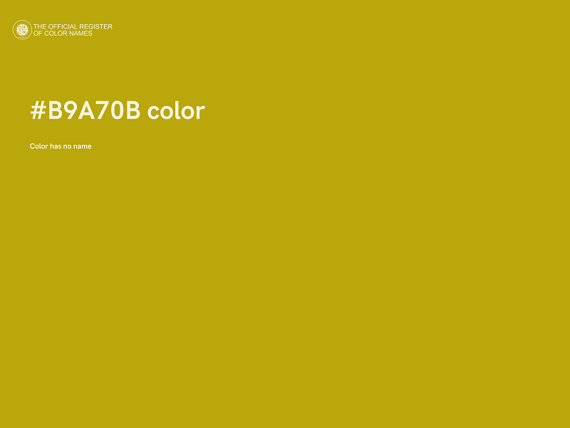 #B9A70B color image