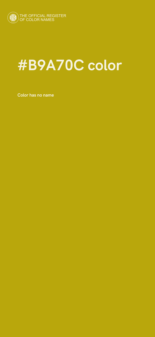 #B9A70C color image