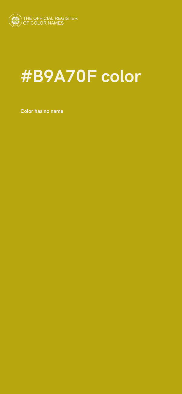 #B9A70F color image