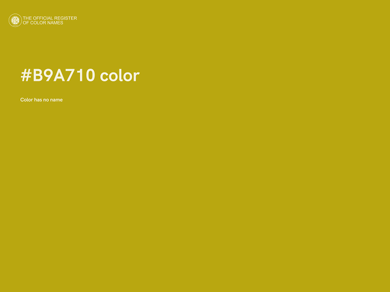#B9A710 color image