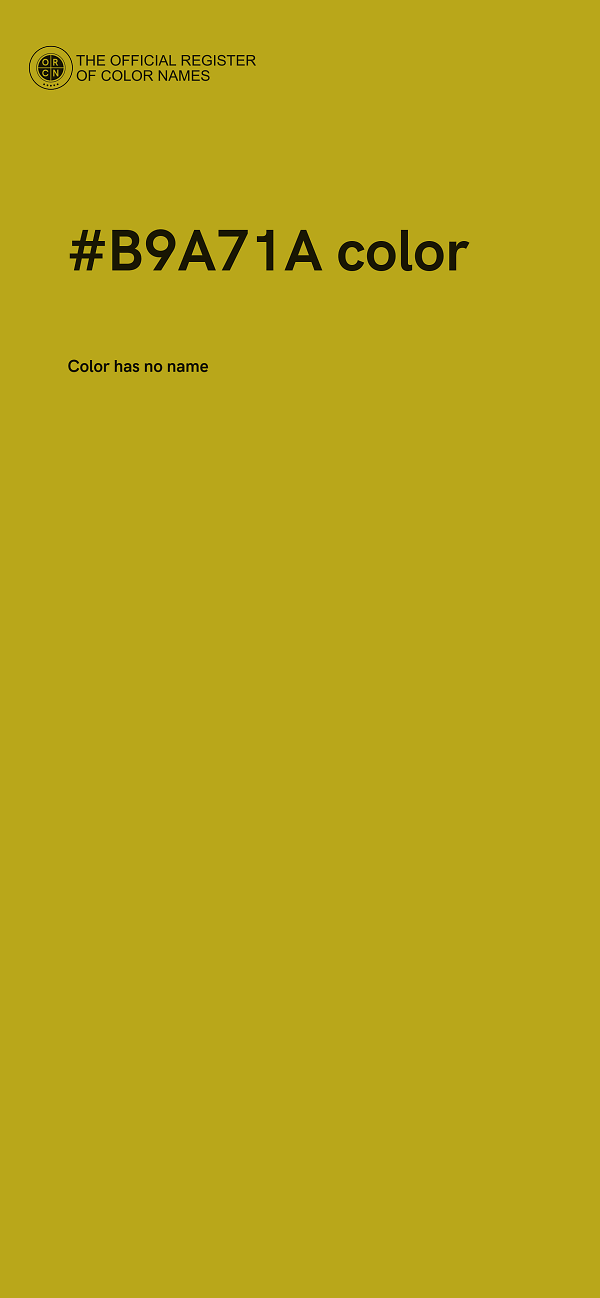 #B9A71A color image