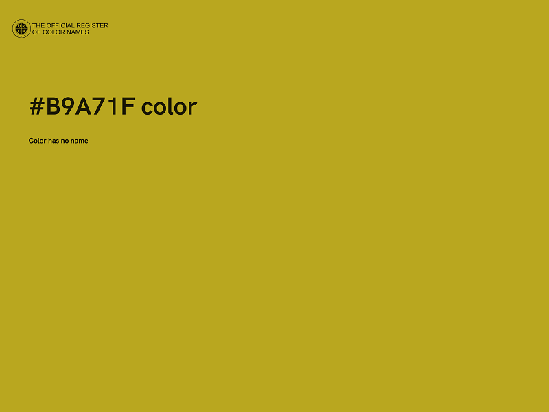 #B9A71F color image