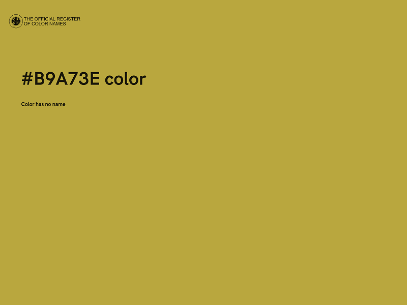 #B9A73E color image