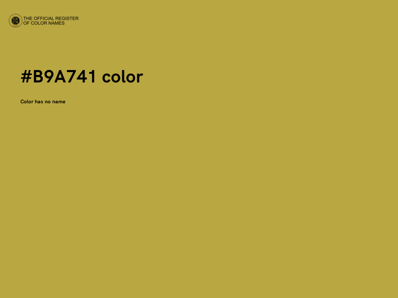 #B9A741 color image