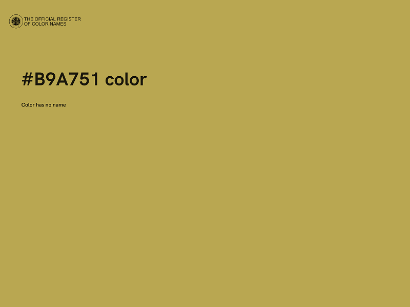 #B9A751 color image