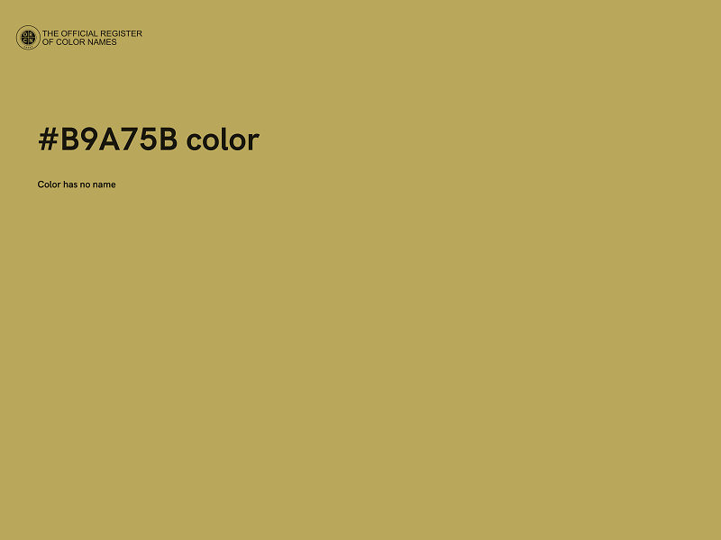 #B9A75B color image