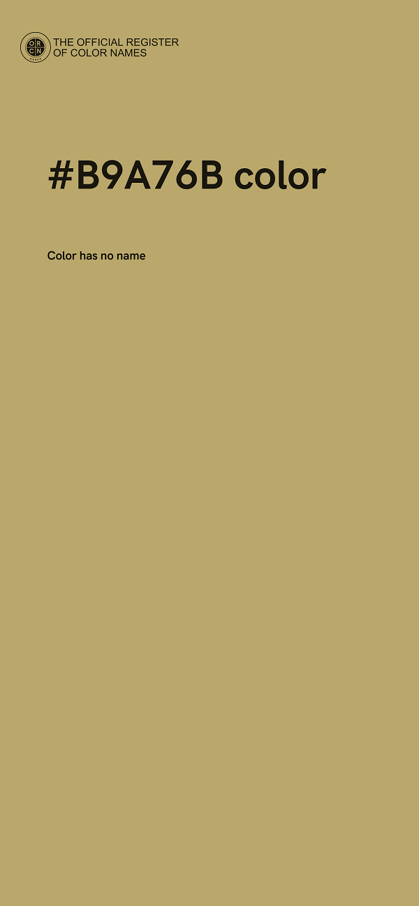 #B9A76B color image
